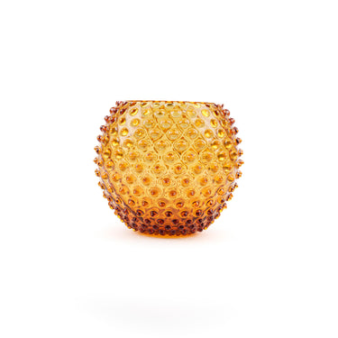 Hobnail Globe Vas 18 cm Bärnsten