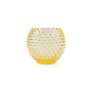 Hobnail Globe Vas 18 cm Citron