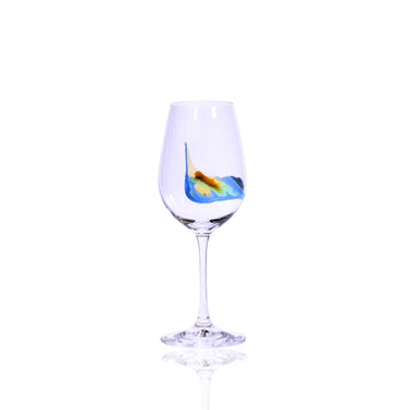 Handmålat Verona Vitvinsglas 350 ml Rand Atlantic