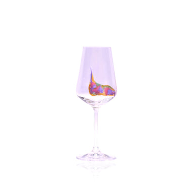 Handmålat Sevilla Vitvinsglas 350 ml Rand Flamingo