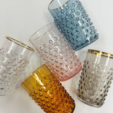 Mystery Hobnail Glas med Guld